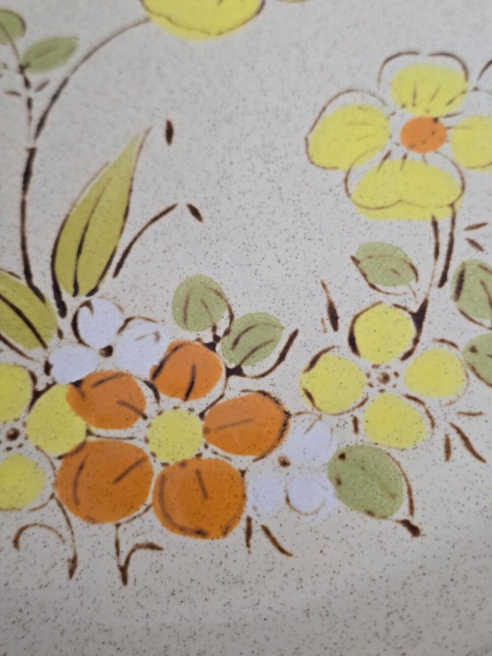 Vintage Floral Stoneware Dinner Hearthside Garden Festival Sunshine Flower 1970s - Picture 5 of 8